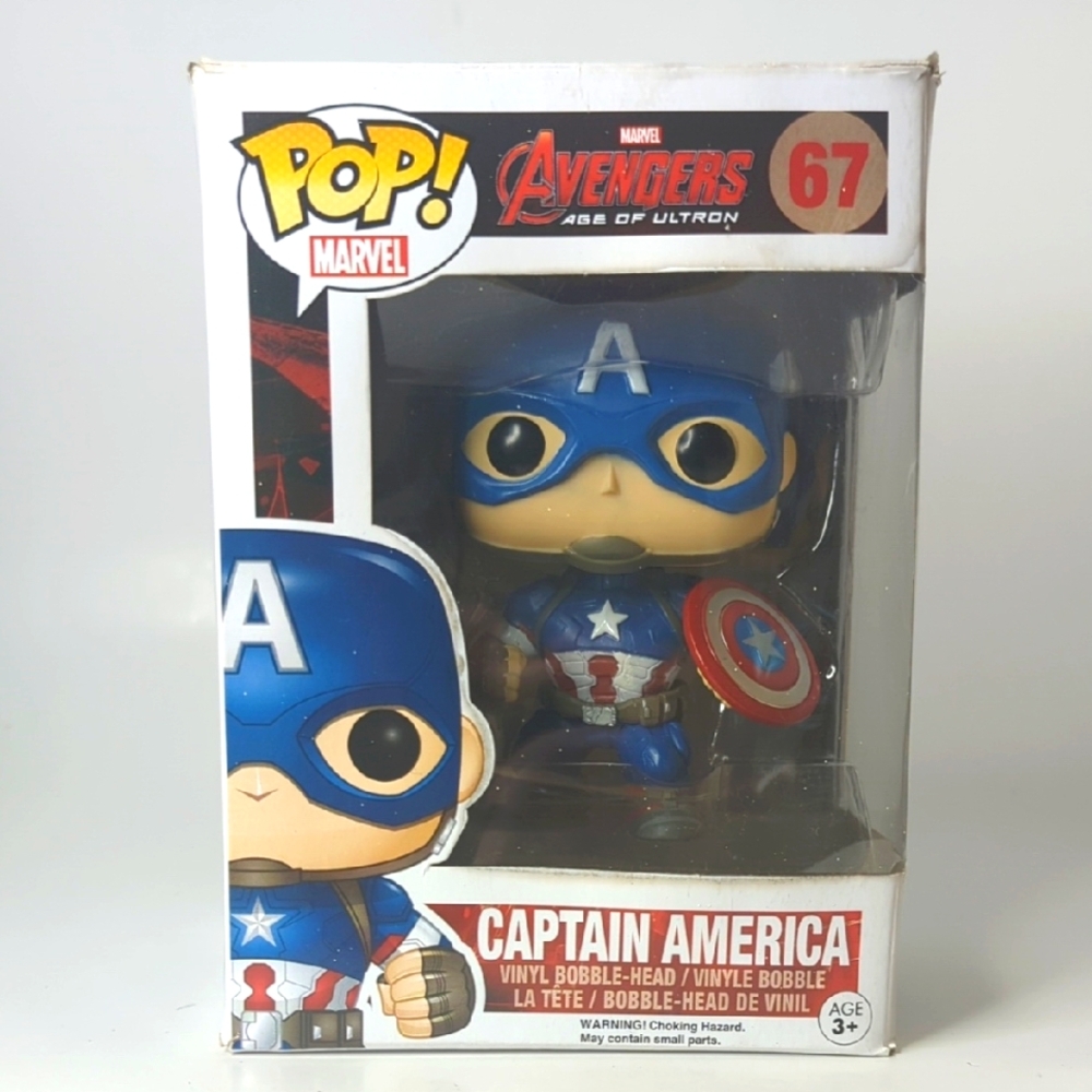 CAPTAIN AMERICA Funko Pop Marvel 67 Age of Ultron Damaged Box Display Grade